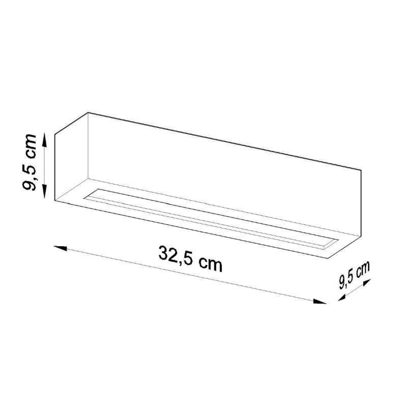 Kinkiet Sollux Lighting ceramiczny VEGA czarny 1 szt.