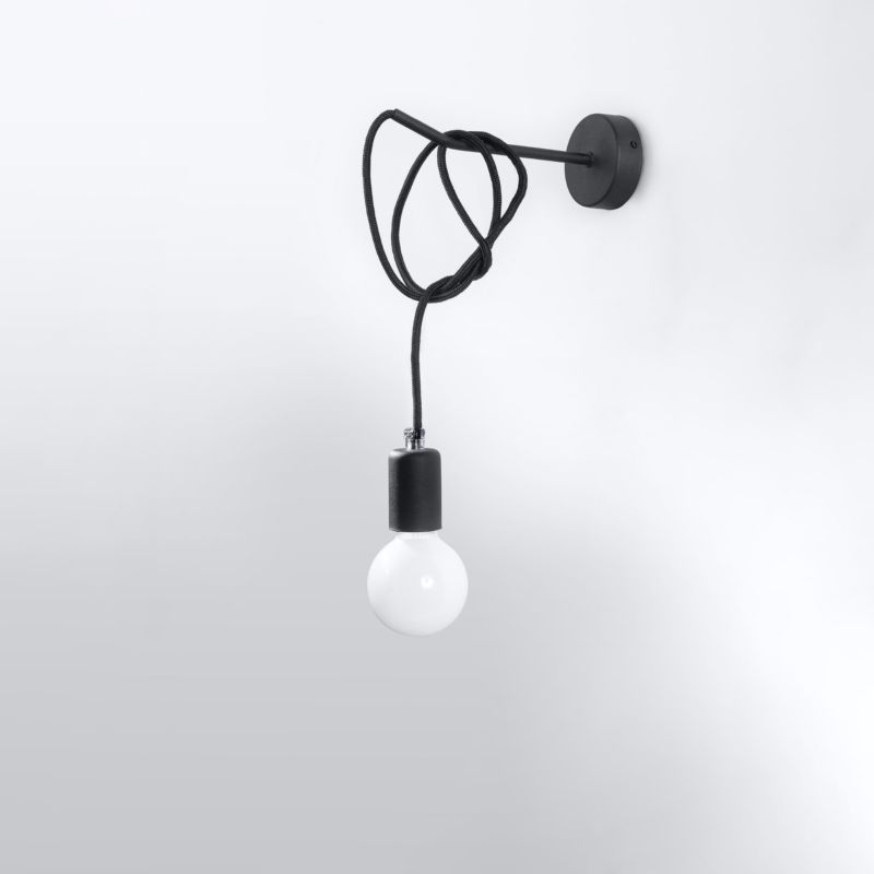 Kinkiet Sollux Lighting EDISON czarny 1 szt.