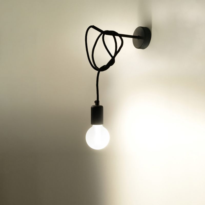 Kinkiet Sollux Lighting EDISON czarny 1 szt.