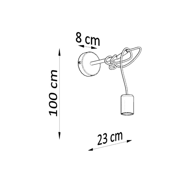 Kinkiet Sollux Lighting EDISON czarny 1 szt.