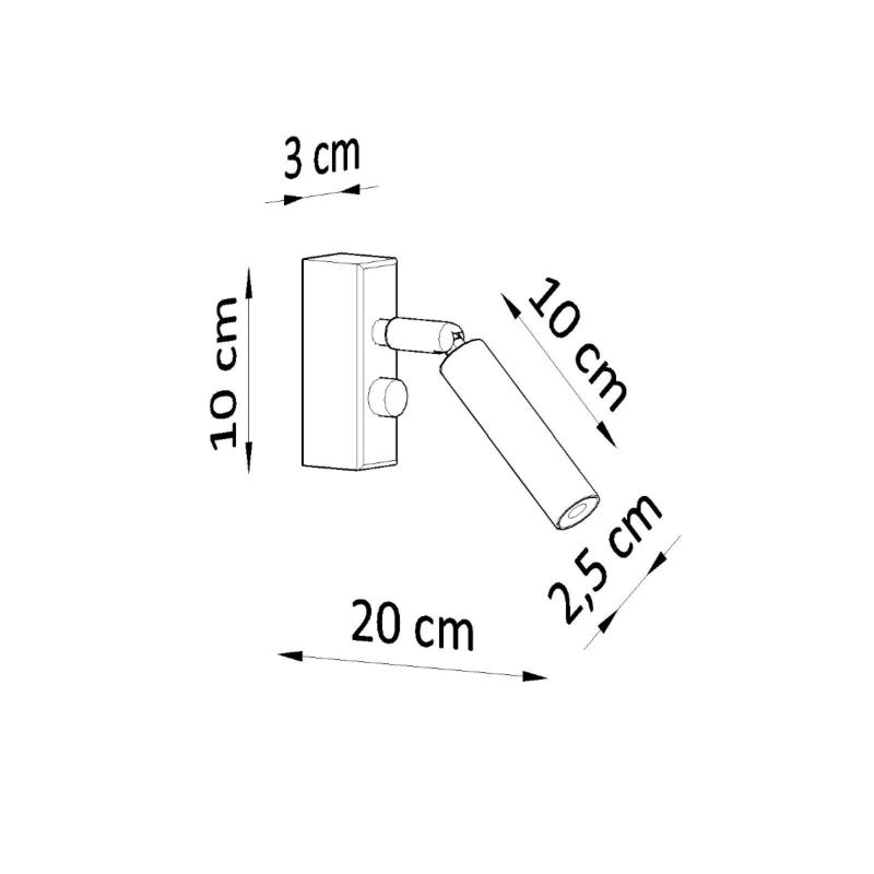 Kinkiet Sollux Lighting EYETECH 1 biały 1 szt.