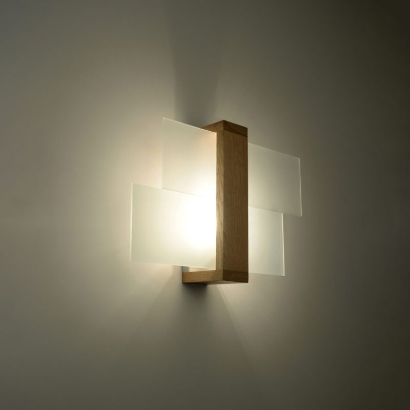Kinkiet Sollux Lighting FENIKS 1 naturalne drewno 1 szt.