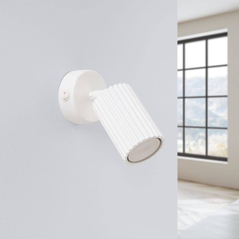 Kinkiet Sollux Lighting KARBON biały z włącznikiem 1 szt.