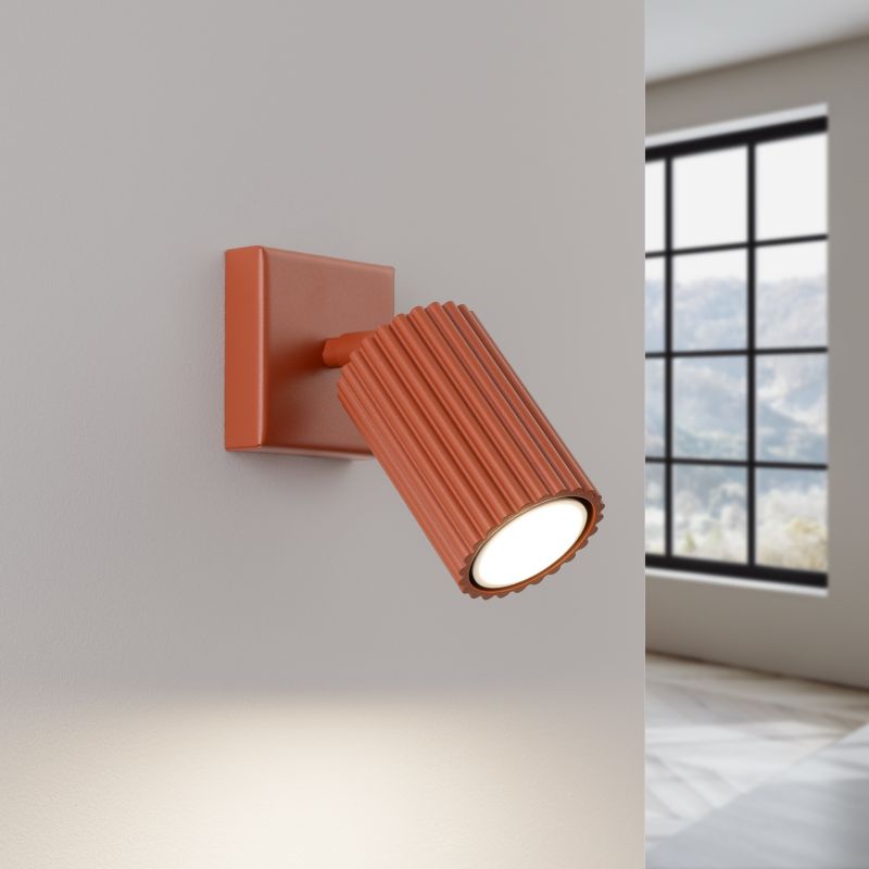 Kinkiet Sollux Lighting KARBON ochra czerwona 1 szt.
