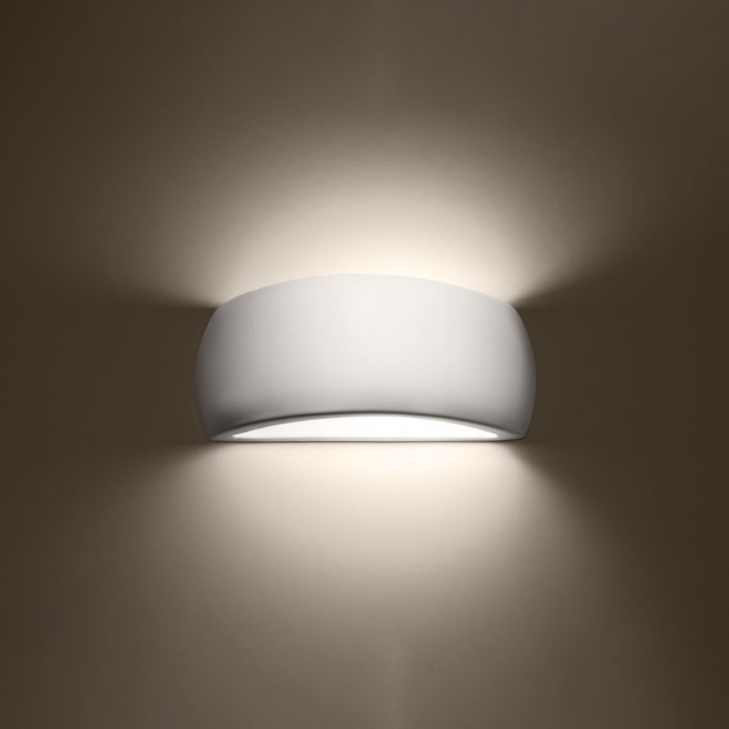 Kinkiet Sollux Lighting lakierowany PONTIUS biały połysk 1 szt.