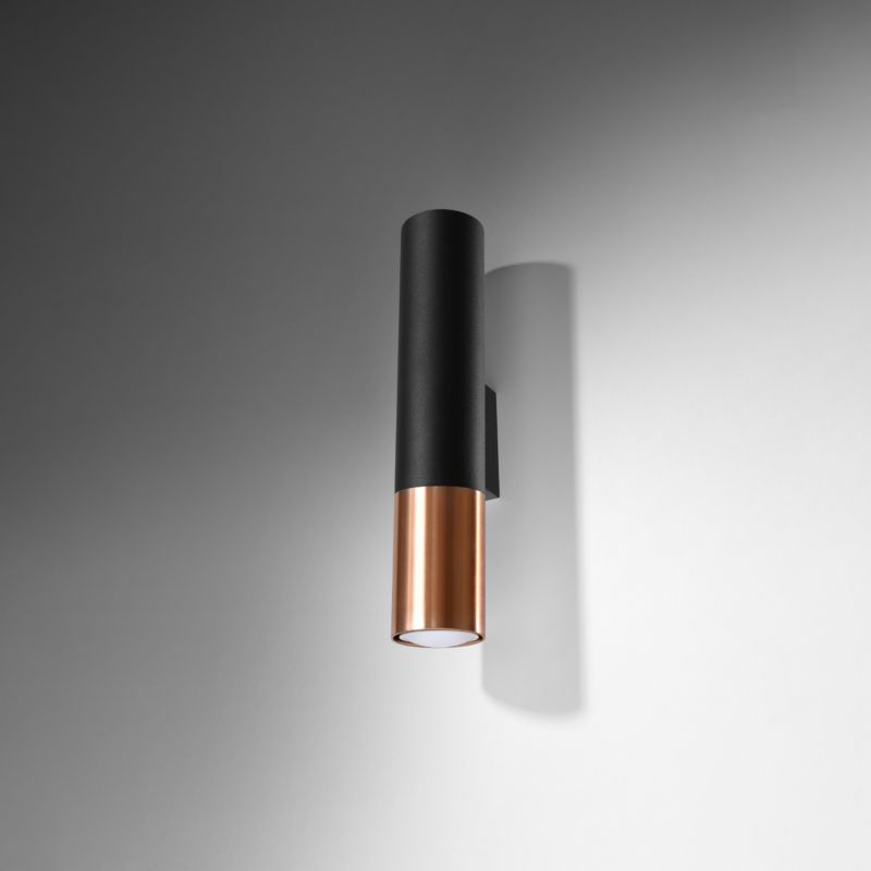 Kinkiet Sollux Lighting LOOPEZ czarny/miedź 1 szt.