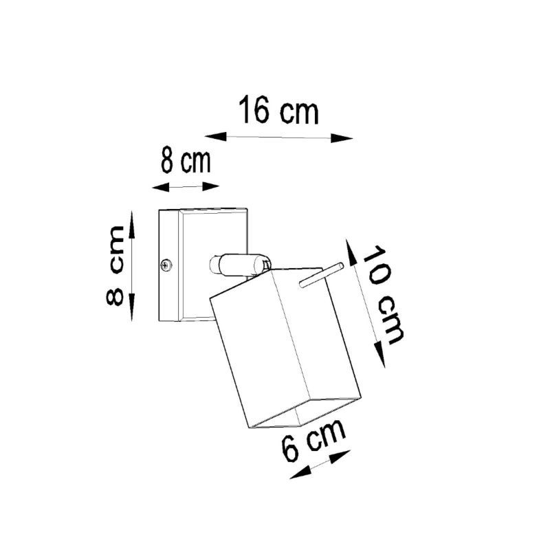 Kinkiet Sollux Lighting MERIDA czarny 1 szt.