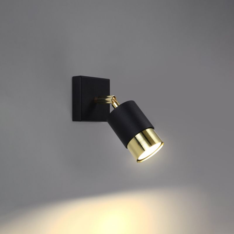 Kinkiet Sollux Lighting NERO czarny/złoty 1 szt.