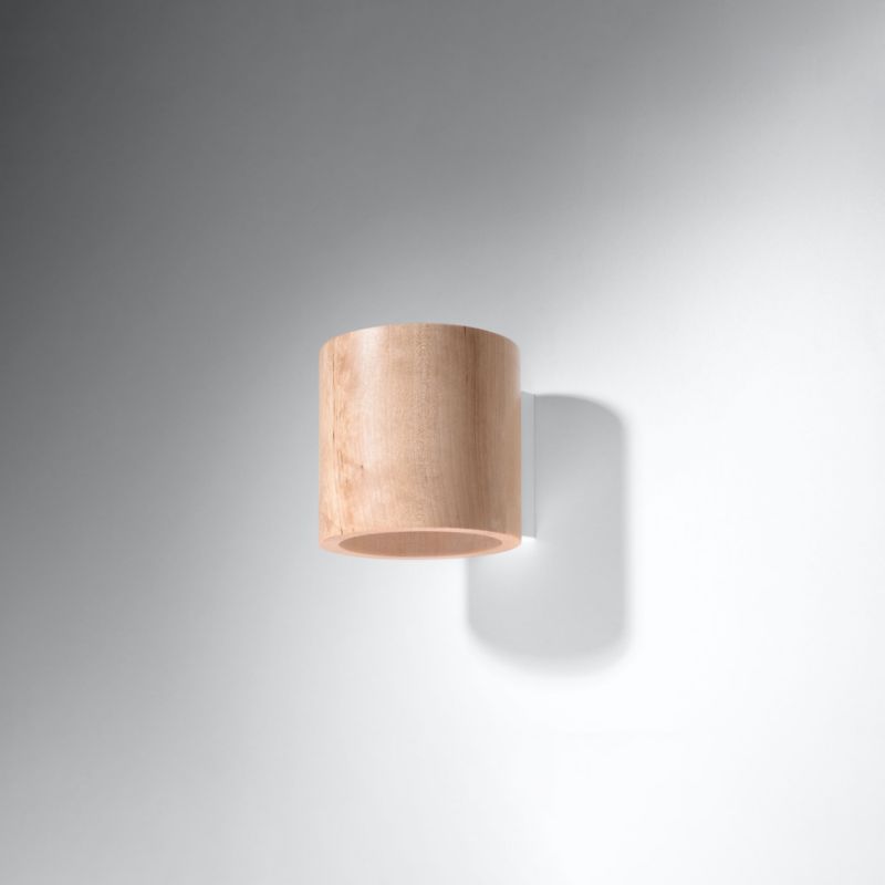 Kinkiet Sollux Lighting ORBIS naturalne drewno 1 szt.
