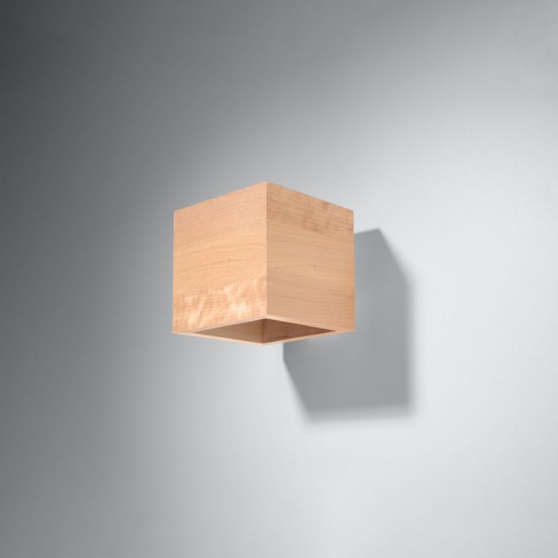 Kinkiet Sollux Lighting QUAD naturalne drewno 1 szt.