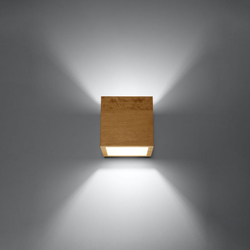 Kinkiet Sollux Lighting QUAD naturalne drewno 1 szt.