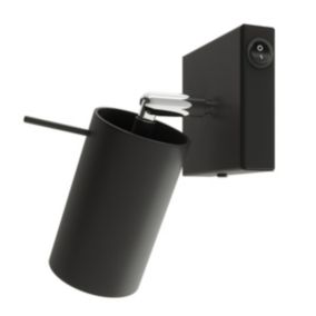 Kinkiet Sollux Lighting RING czarny z włącznikiem 1 szt.
