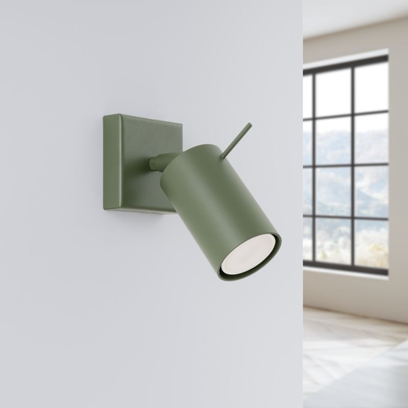 Kinkiet Sollux Lighting RING zielony oliwkowy 1 szt.