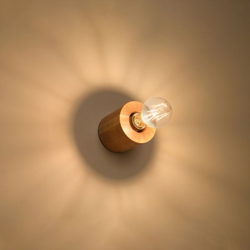 Kinkiet Sollux Lighting SALGADO naturalne drewno 1 szt.
