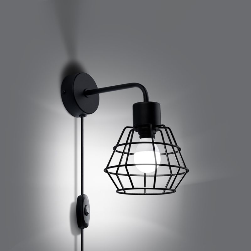 Kinkiet Sollux Lighting SUBA czarny 1 szt.