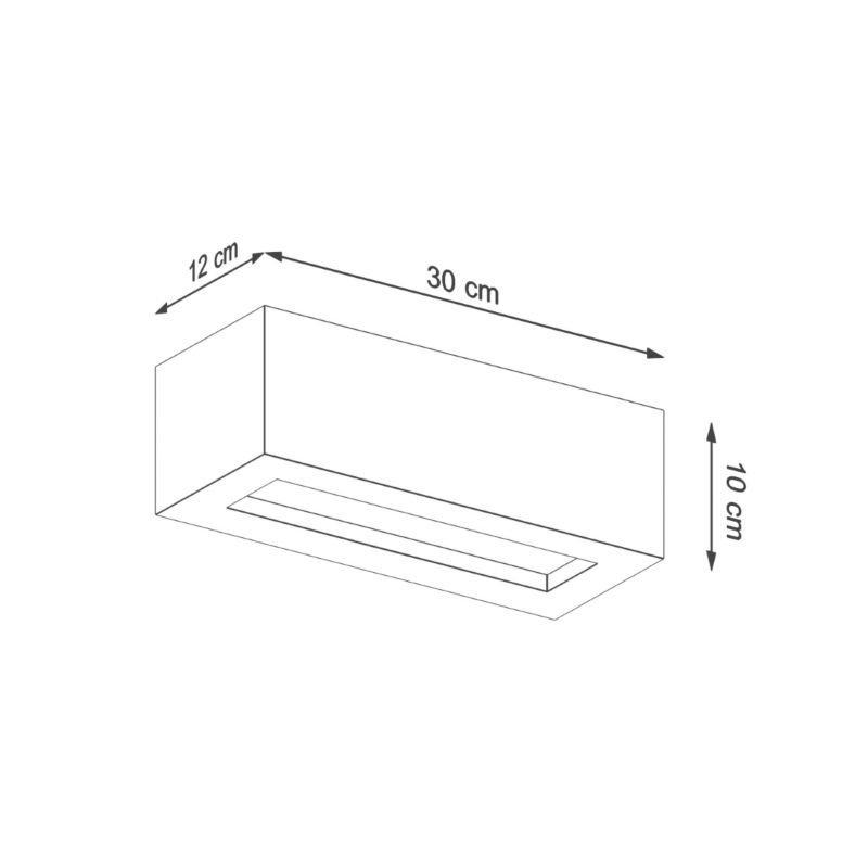 Kinkiet Sollux Lighting VEGA 30 beton 1 szt.