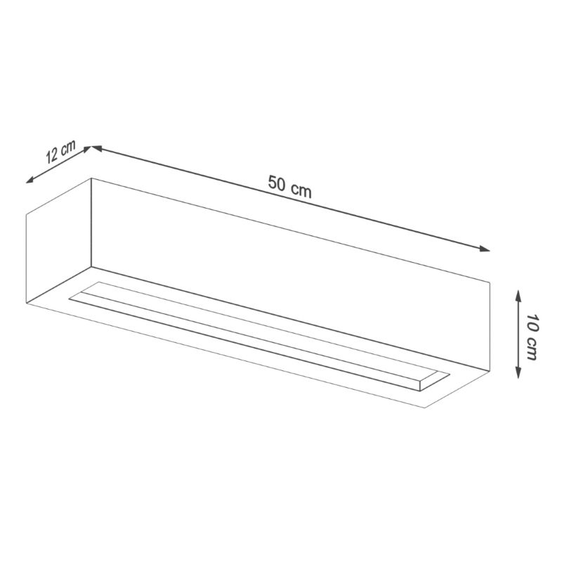 Kinkiet Sollux Lighting VEGA 50 beton 1 szt.