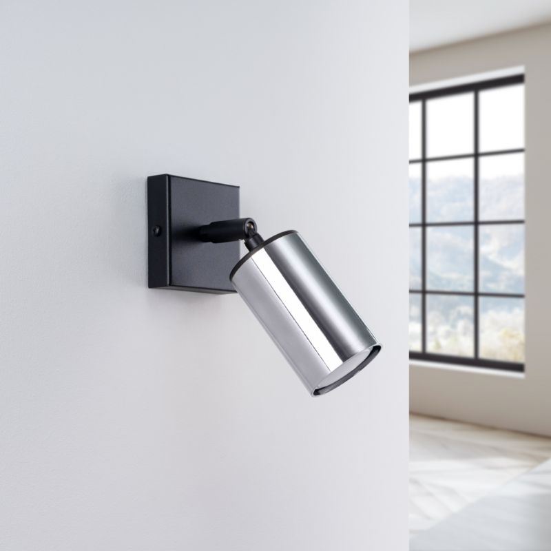 Kinkiet Sollux Lighting WINX czarny/chrom 1 szt.