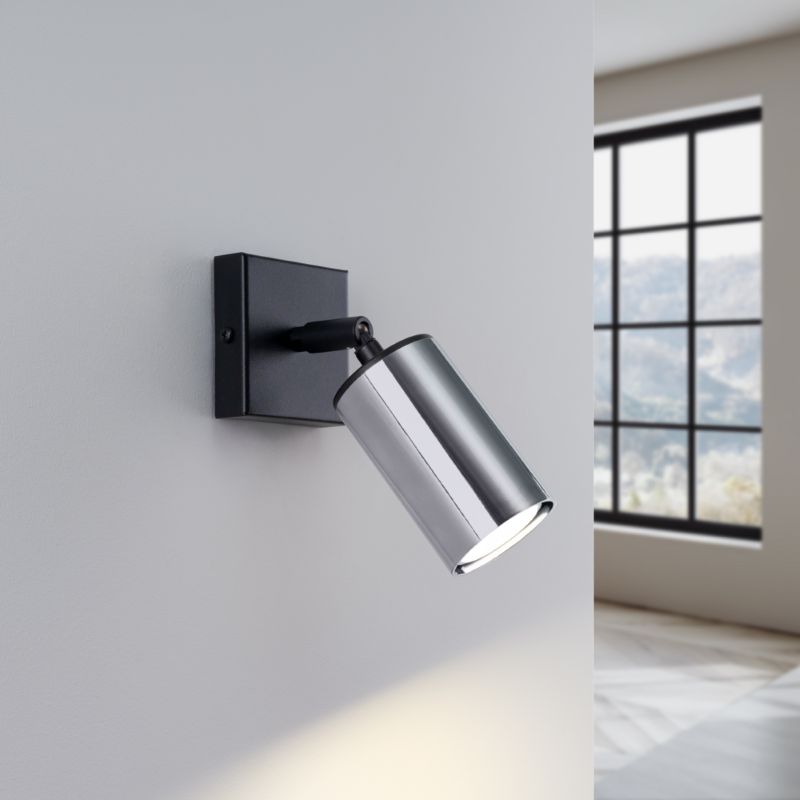 Kinkiet Sollux Lighting WINX czarny/chrom 1 szt.
