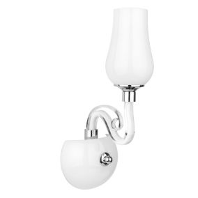 Kinkiet SPOT Light  1xE14 Klasyczne Połączenie Bieli i Chromu od Polskiego Producenta, 1 szt.