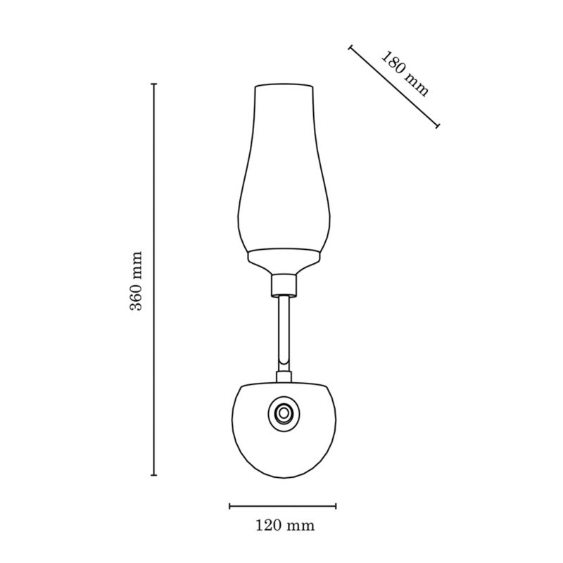 Kinkiet SPOT Light  1xE14 Klasyczne Połączenie Bieli i Chromu od Polskiego Producenta, 1 szt.