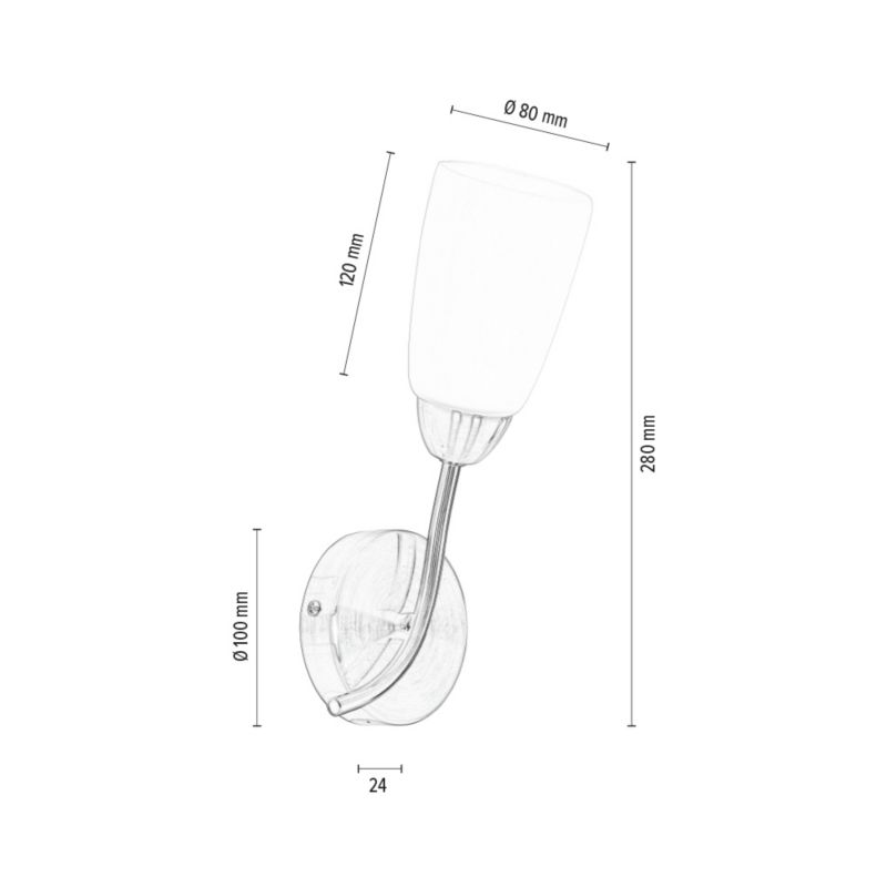 Kinkiet SPOT Light  1xE14 Max.40W Eleganckie Połączenie Grafitu i Bieli w Industrialnym Designie, 1 szt.
