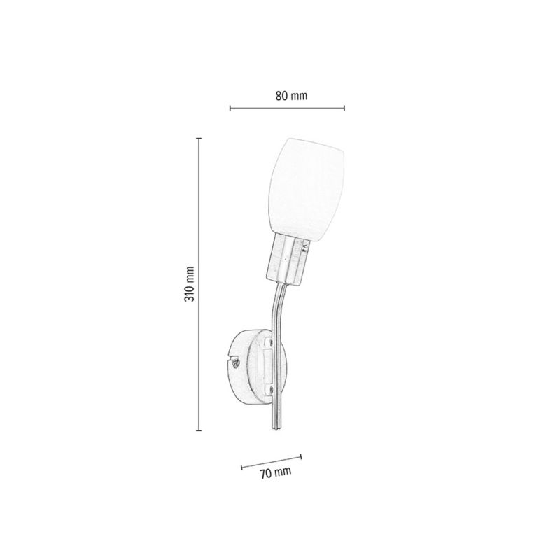 Kinkiet SPOT Light  1xE14 Max.40W Minimalistyczne Połączenie Patyny i Bieli od Polskiego Producenta, 1szt.