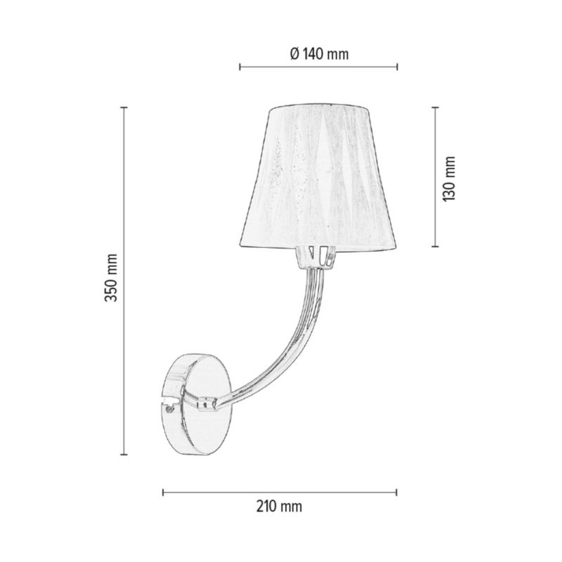 Kinkiet SPOT Light 1xE14 Max.40W Połączenie Chromu z Czerwono Czarnym Abażurem, Polski Producent, 1 szt.