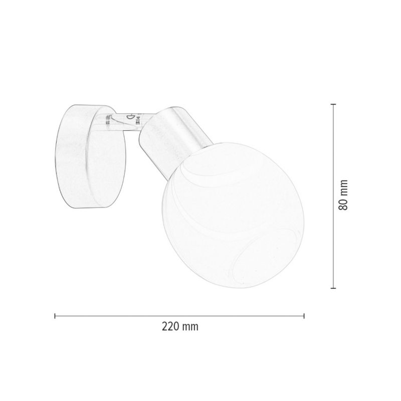 Kinkiet SPOT Light  1xE14 Max.40W Połączenie Satyny i Bieli w Klasycznym Designie, Polski Producent, 1 szt.