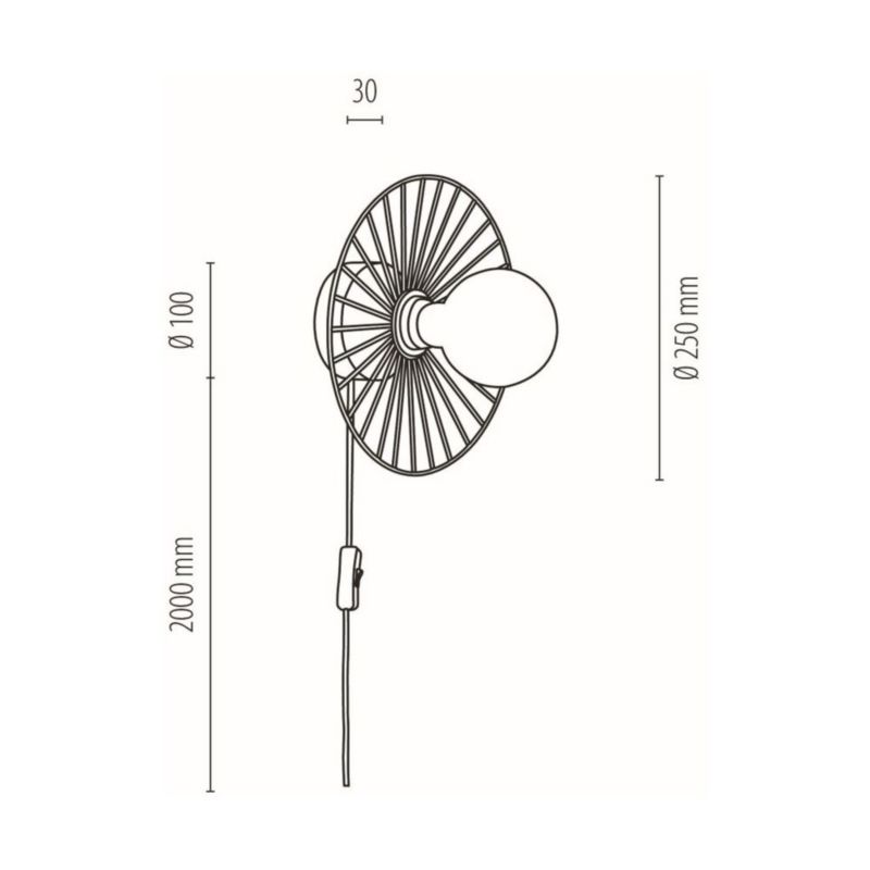Kinkiet SPOT Light 1xE27 Max.25W Elegancki Czarny Klosz w Minimalistycznym Stylu, Polski Producent, 1 szt.