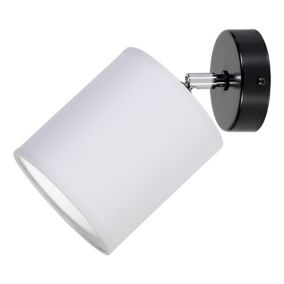 Kinkiet SPOT Light 1xE27 Max.25W Klasyczne Połączenie Czerni z Szarym Abażurem, Polski Producent, 1 szt.