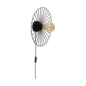 Kinkiet SPOT Light 1xE27 Max.25W Subtelna Czerń w Połączeniu z Czarnym Kloszem, Polski Producent, 1 szt.