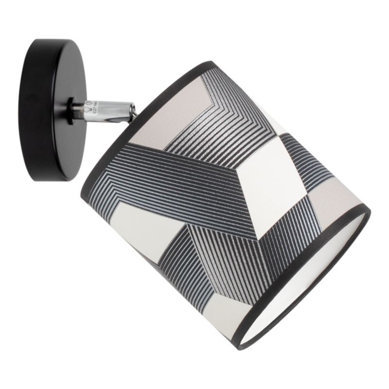 Kinkiet SPOT Light 1xE27 Max.25W Subtelna Czerń w Połączeniu z Wielokolorowym Abażurem, Polski Producent, 1 szt.