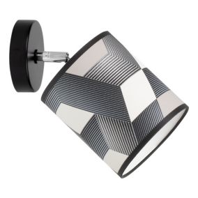 Kinkiet SPOT Light 1xE27 Max.25W Subtelna Czerń w Połączeniu z Wielokolorowym Abażurem, Polski Producent, 1 szt.