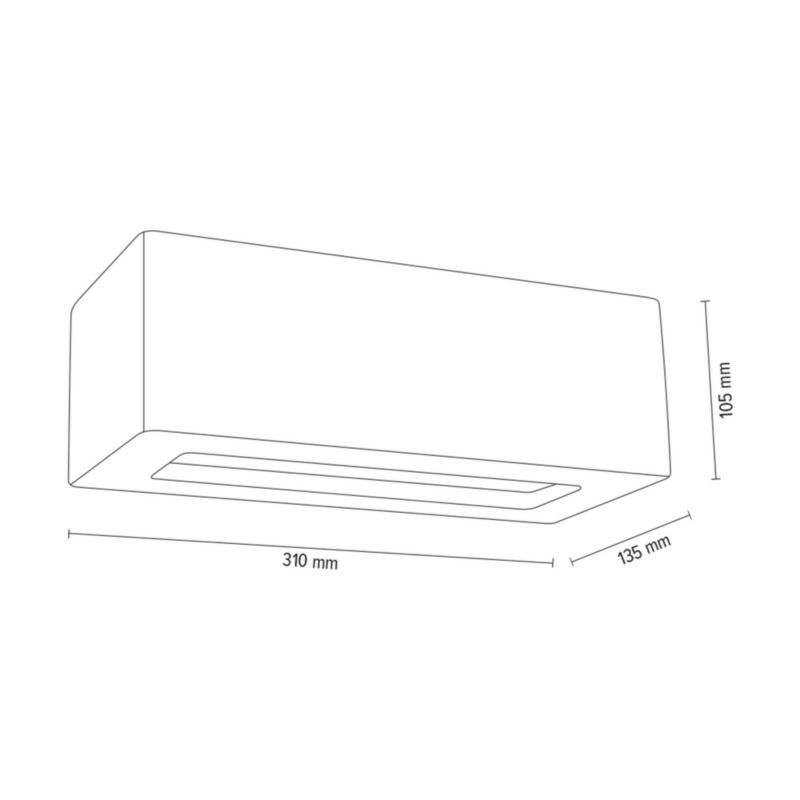 Kinkiet SPOT Light 1xE27 Max.40W Biały Beton z Szronionym Szkłem, Polski Producent, 1 szt.