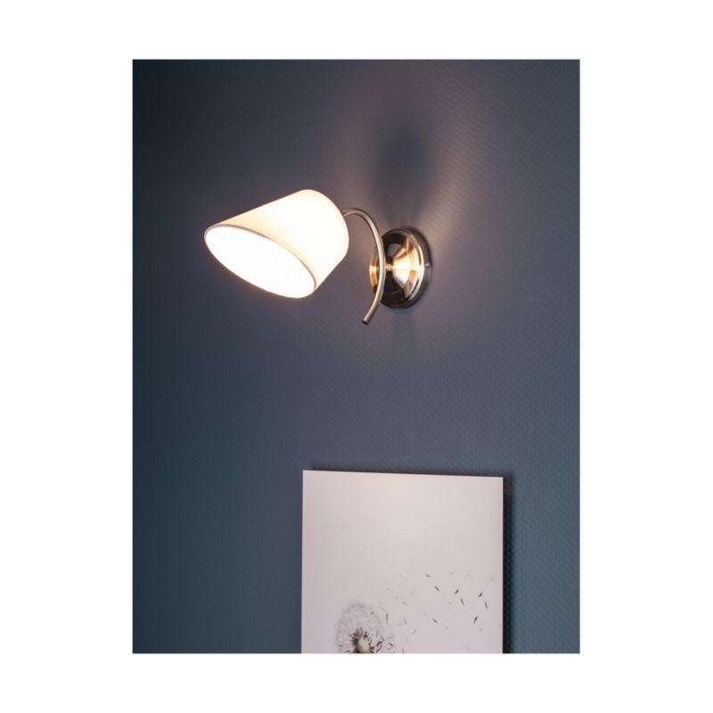 Kinkiet SPOT Light  1xE27 Max.40W Harmonijne Połączenie Satyny z Białą Tkaniną, Polski Producent, 1 szt.
