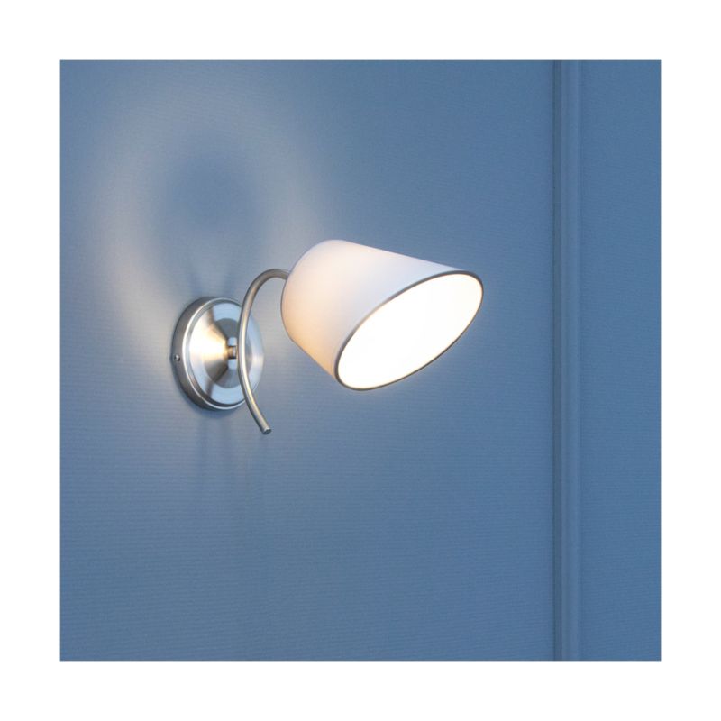 Kinkiet SPOT Light  1xE27 Max.40W Klasyczne Połączenie Chromu z Białym Abażurem, Polski Producent, 1 szt.