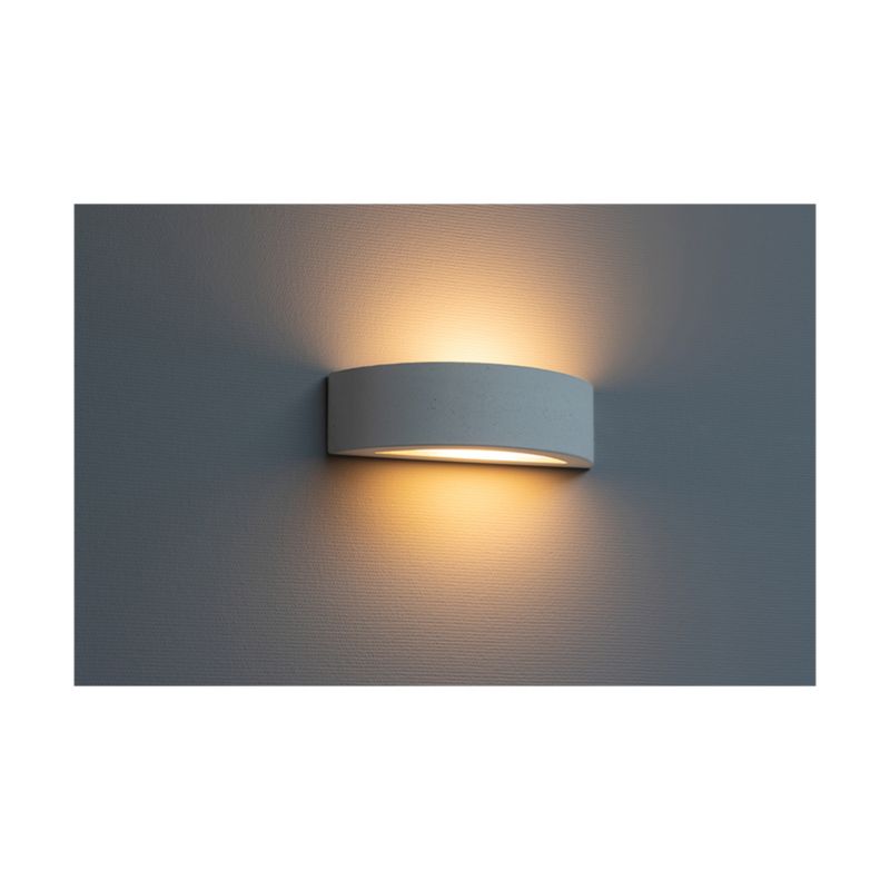 Kinkiet SPOT Light  1xE27 Max.40W Połączenie Białego Betonu z Szronionym Szkłem, Polski Producent, 1 szt.