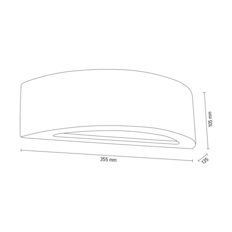 Kinkiet SPOT Light  1xE27 Max.40W Połączenie Białego Betonu z Szronionym Szkłem, Polski Producent, 1 szt.