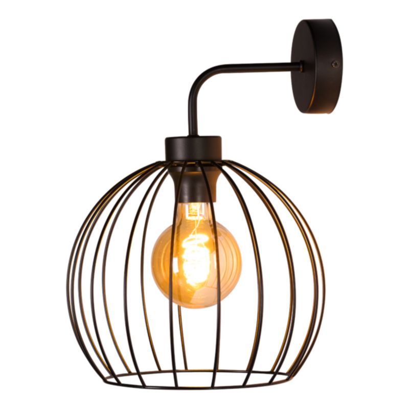 Kinkiet SPOT Light 1xE27 Max.60W Elegancka Czerń w Połączeniu z Czarnym Kloszem, Polski Producent, 1 szt.