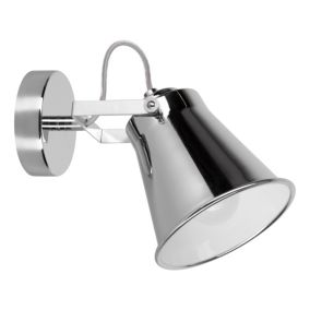 Kinkiet SPOT Light  1xE27 Max.60W Subtelny Chrom w Minimalistycznym Stylu, Polski Producent, 1 szt.