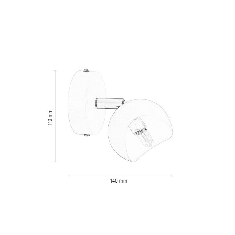 Kinkiet SPOT Light  1xG9 Max.28W Elegancka Biel w Minimalistycznym Designie, Polski Producent, 1 szt.
