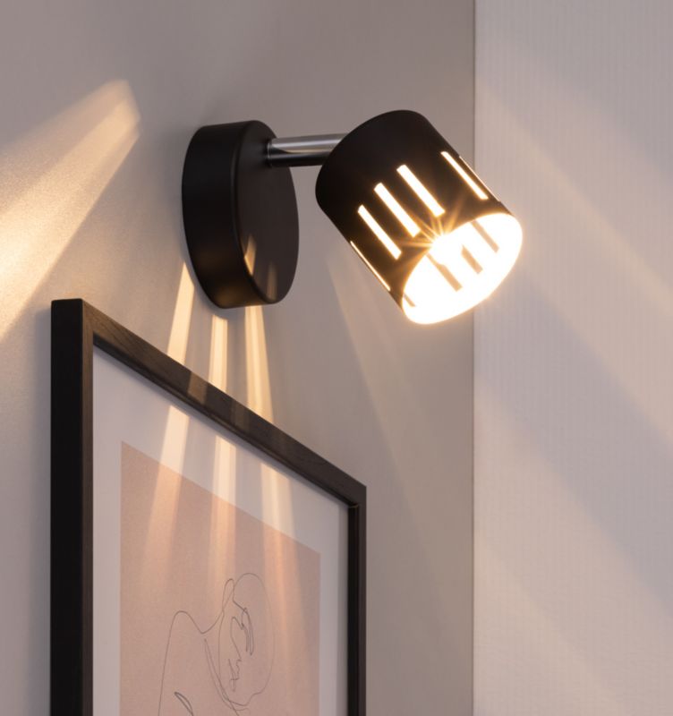 Kinkiet SPOT Light  1xG9 Max.28W Elegancka Czerń w Minimalistycznym Stylu, Polski Producent, 1 szt.