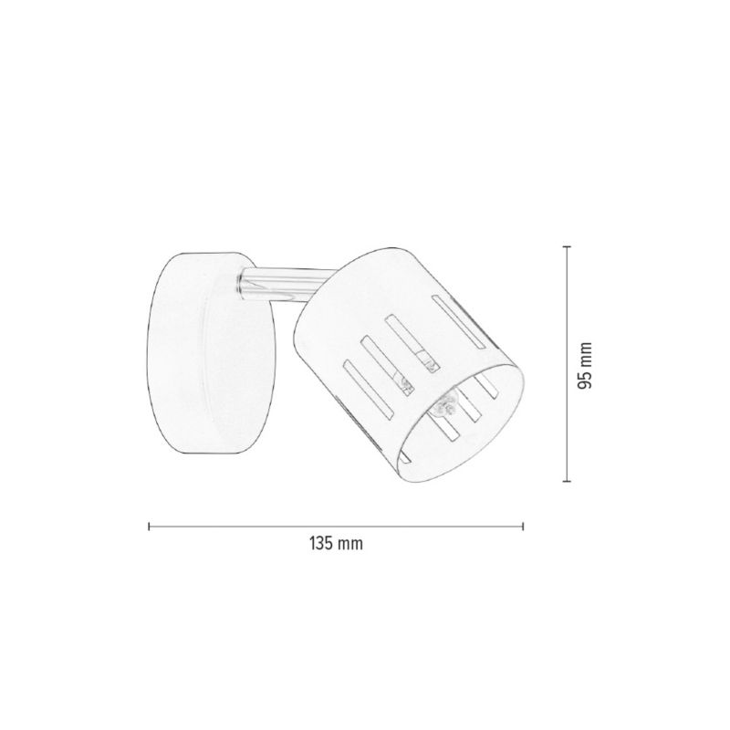 Kinkiet SPOT Light  1xG9 Max.28W Elegancka Czerń w Minimalistycznym Stylu, Polski Producent, 1 szt.