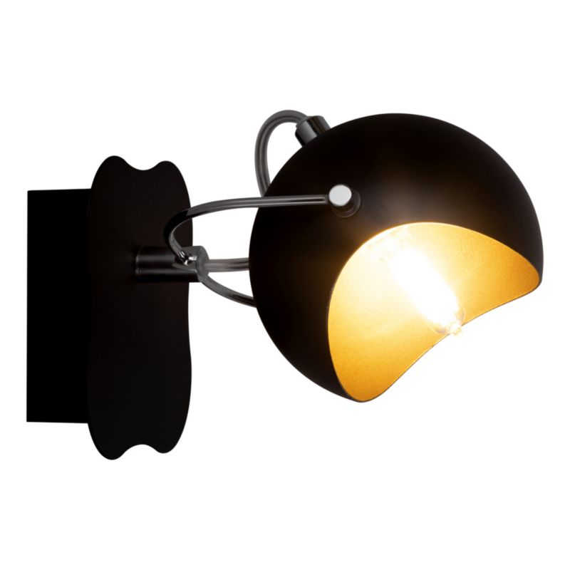 Kinkiet SPOT Light  1xG9 Max.28W Elegancka Czerń w Połączeniu ze Złotem, Polski Producent, 1 szt.