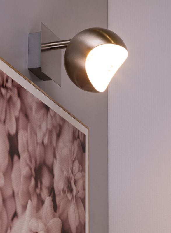Kinkiet SPOT Light  1xG9 Max.28W Elegancka Satyna z Akcentem Bieli, Polski Producent, 1 szt.