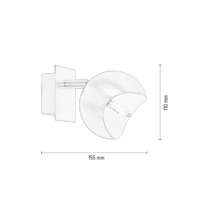 Kinkiet SPOT Light  1xG9 Max.28W Elegancka Satyna z Akcentem Bieli, Polski Producent, 1 szt.
