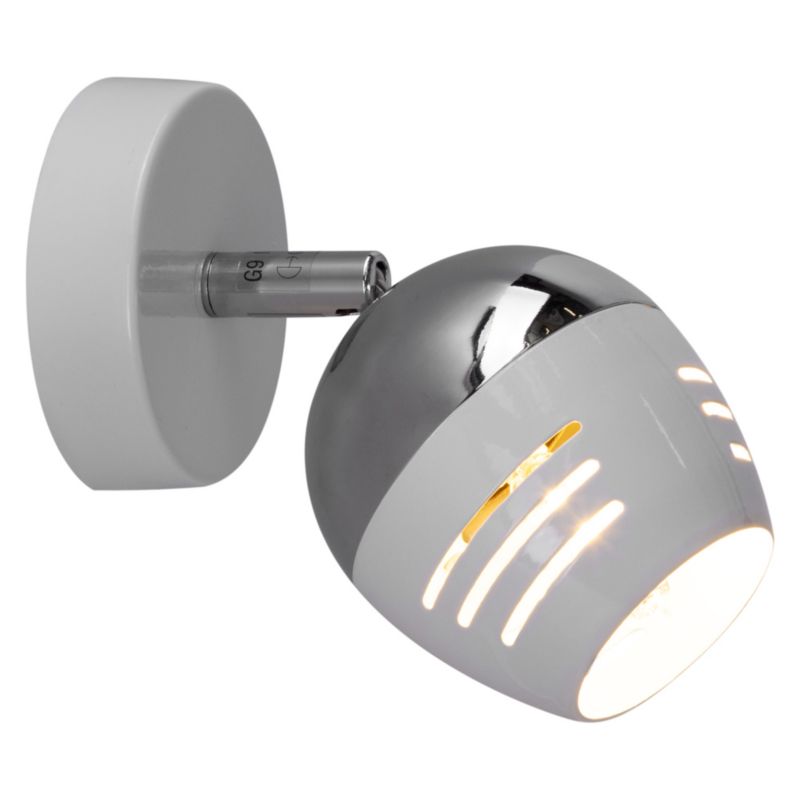 Kinkiet SPOT Light  1xG9 Max.28W Eleganckie Połączenie Chromu i Bieli od Polskiego Producenta, 1 szt.