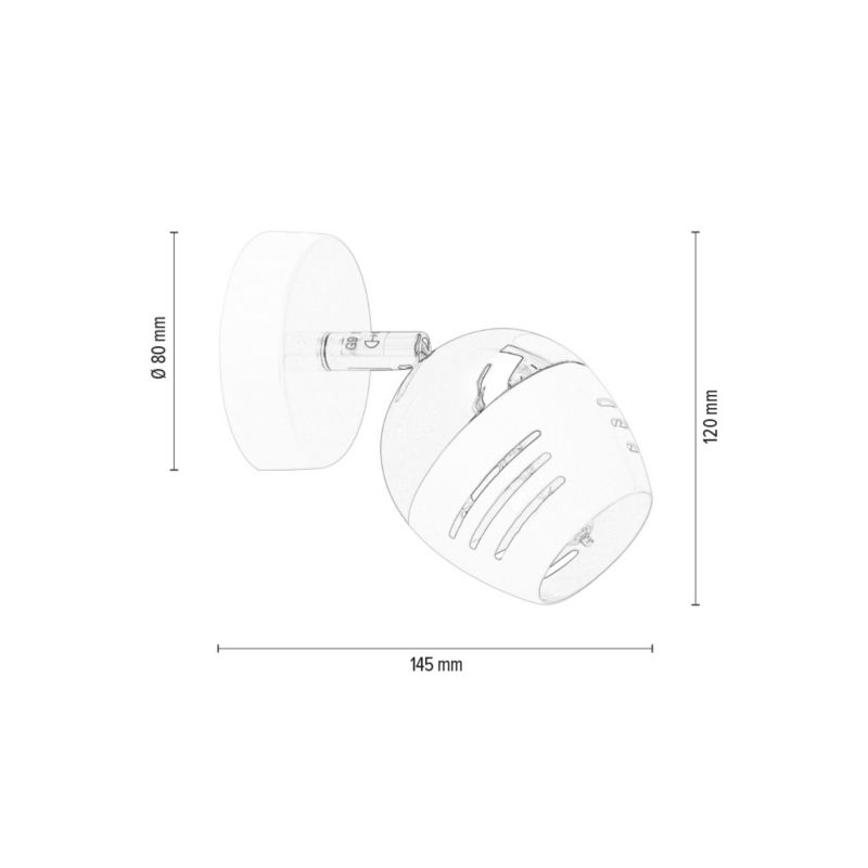 Kinkiet SPOT Light  1xG9 Max.28W Eleganckie Połączenie Chromu i Bieli od Polskiego Producenta, 1 szt.