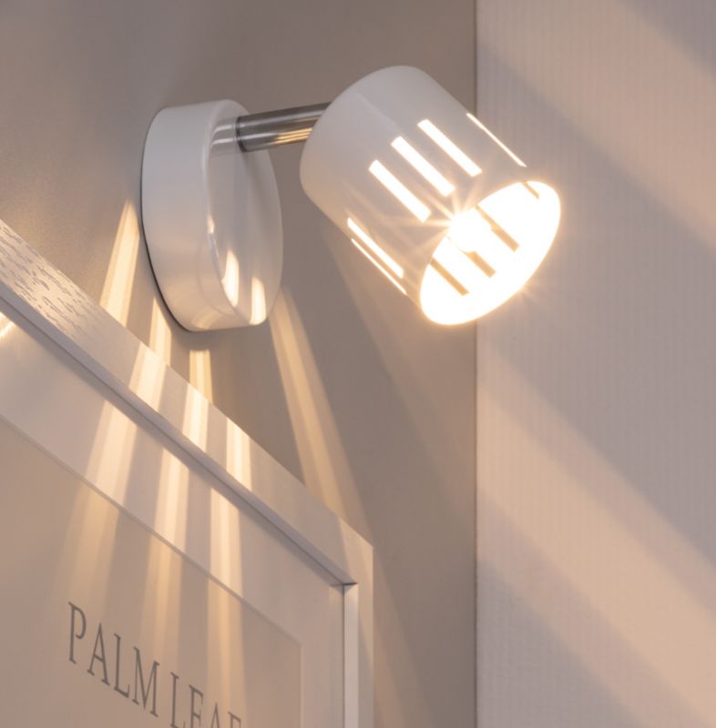 Kinkiet SPOT Light  1xG9 Max.28W Klasyczne Połączenie Chromu i Bieli, Polski Producent, 1szt.